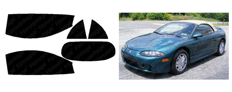 PRECUT WINDOW TINT W/ 3M FXPREMIUM FOR MITSUBISHI ECLIPSE